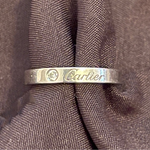 CARTIER PLATINUM DIAMOND RING - Picture 2 of 3